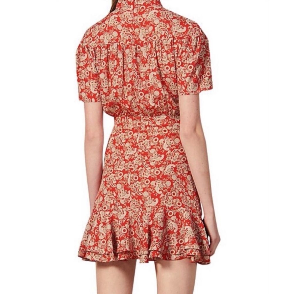 Sandro lane paisley dress 38 - Picture 3 of 10